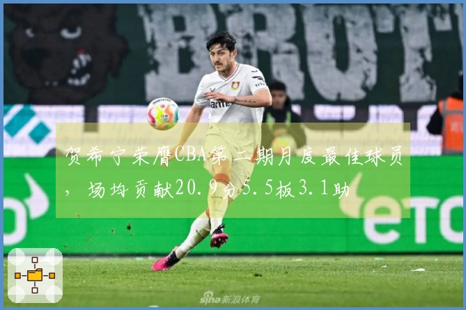 贺希宁荣膺CBA第二期月度最佳球员，场均贡献20.9分5.5板3.1助